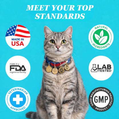 Woyamay Flea & Tick Protection for Cats, 4-IN-1 Cat Chewables Support Immune, Skin & Coat, Digestion & Gut Health with Omega-3, Multivitamin Supplement for All Ages & Breeds-500 Chews #Summervibes #Petlovers