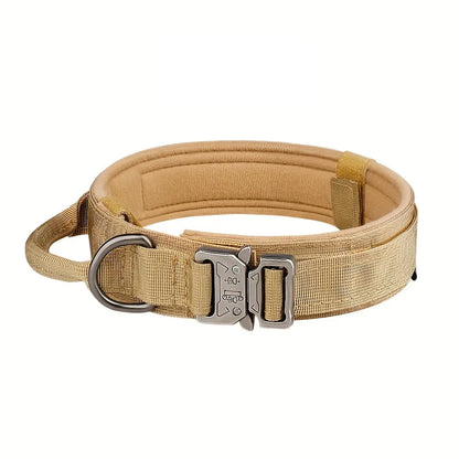 Tactical Dog Training Collar, Multi-Size Adjustable Heavy-Duty 1000D Nylon with Quick-Release Buckle, Chafe-Resist Pad & Double Closure Helps Resist Pulling for Comfort & Safety, Dog Accessory