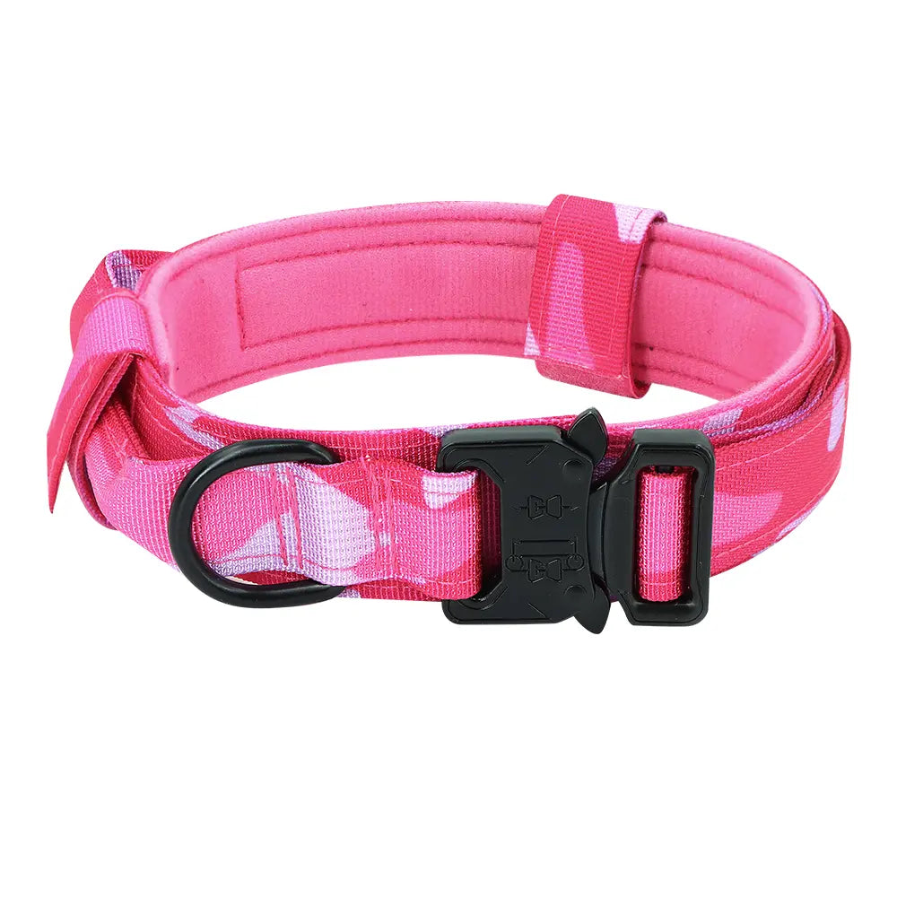 Tactical Dog Training Collar, Multi-Size Adjustable Heavy-Duty 1000D Nylon with Quick-Release Buckle, Chafe-Resist Pad & Double Closure Helps Resist Pulling for Comfort & Safety, Dog Accessory