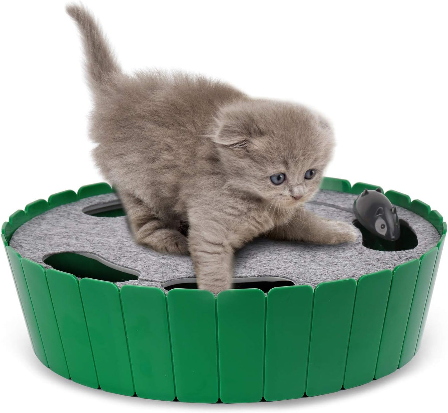 Interactive Cat Toy with Running Mouse, Automatic Track Kitten Toy