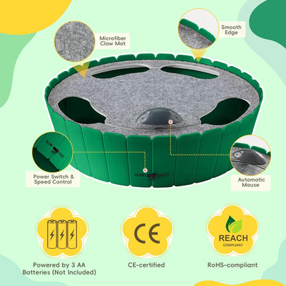 Interactive Cat Toy with Running Mouse, Automatic Track Kitten Toy