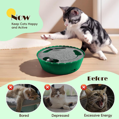 Interactive Cat Toy with Running Mouse, Automatic Track Kitten Toy