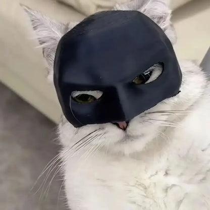 Pet Superhero Masks for Cats, Durable Plastic Material, Fun Role-Playing Photo Props, Ideal for Costume Parties & Photoshoots
