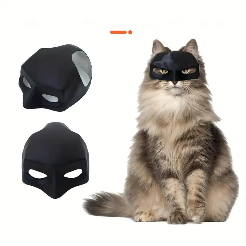 Pet Superhero Masks for Cats, Durable Plastic Material, Fun Role-Playing Photo Props, Ideal for Costume Parties & Photoshoots