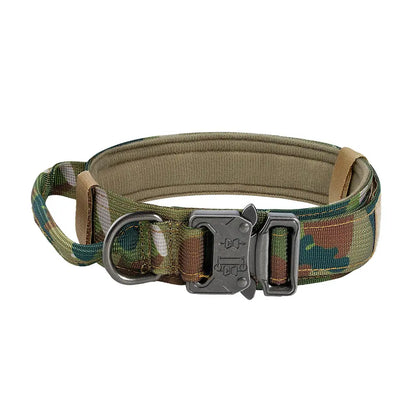 Tactical Dog Training Collar, Multi-Size Adjustable Heavy-Duty 1000D Nylon with Quick-Release Buckle, Chafe-Resist Pad & Double Closure Helps Resist Pulling for Comfort & Safety, Dog Accessory